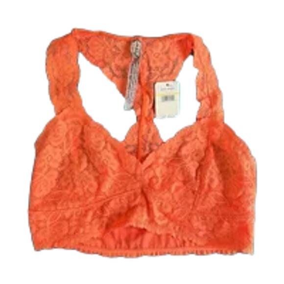NWT - Free People Intimately Lace Bralette Orange Small - Picture 3 of 5